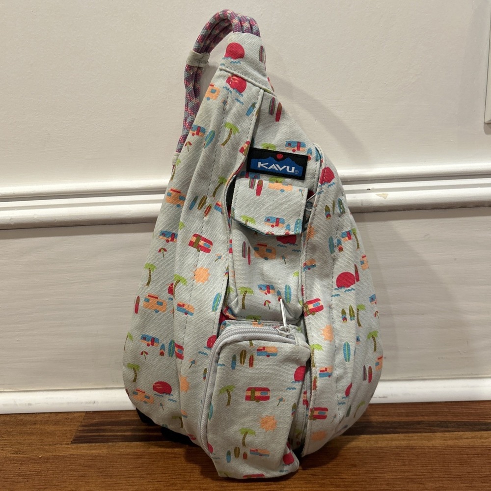 Kavu Mini Rope Bag Surf Camp Multicolor Crossbody Outdoors Beach Hiking
